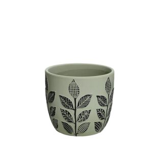 ΚΑΣΠΩ ΣΤΡΟΓΓΥΛΟ ΛΑΔΙ/ΜΑΥΡΟ ΣΧΕΔΙΑ ΦΥΛΛΩΝ ΜΕΣΑΙΟ