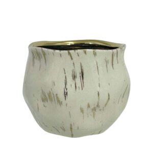 ΚΑΣΠΩ ΣΤΡΟΓΓΥΛΟ ΕΚΡΟΥ/ΧΡΥΣΟ ΥΑΛΩΜΕΝΟ ΠΟΥΓΚΙ ΜΕ ΒΑΘΟΥΛΩΜΑΤΑ ΜΕΓΑΛΟ