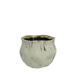 ΚΑΣΠΩ ΣΤΡΟΓΓΥΛΟ ΕΚΡΟΥ/ΧΡΥΣΟ ΥΑΛΩΜΕΝΟ ΠΟΥΓΚΙ ΜΕ ΒΑΘΟΥΛΩΜΑΤΑ ΜΙΚΡΟ