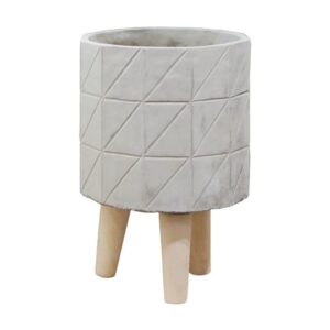 ΤΣΙΜΕΝΤΕΝΙΟ ΚΑΣΠΩ ΜΕ ΞΥΛΙΝΑ ΠΟΔΙΑ ΓΚΡΙ 28,5cm