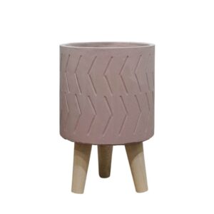 ΤΣΙΜΕΝΤΕΝΙΟ ΚΑΣΠΩ ΜΕ ΞΥΛΙΝΑ ΠΟΔΙΑ ΣΑΠΙΟ ΜΗΛΟ 23,5cm