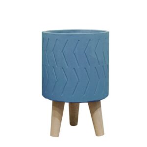 ΤΣΙΜΕΝΤΕΝΙΟ ΚΑΣΠΩ ΜΕ ΞΥΛΙΝΑ ΠΟΔΙΑ ΜΠΛΕ 23,5cm