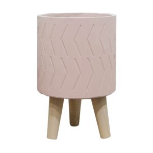 ΤΣΙΜΕΝΤΕΝΙΟ ΚΑΣΠΩ ΜΕ ΞΥΛΙΝΑ ΠΟΔΙΑ ΣΑΠΙΟ ΜΗΛΟ 28,5cm