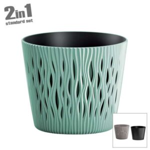 Κασπώ με εσωτερική γλάστρα (2 σε1) σειρά "Sandy R" μέντα μεγάλο