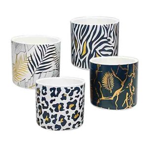 Κασπώ ψηφ. εκτύπωση ζούγκλα μαύρο/χρυσό Υ10cm (συσκευασία 4ων σχεδίων)