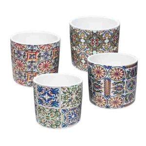 Κασπώ ψηφ. εκτύπωση φλοράλ πλακάκια χρωματιστά