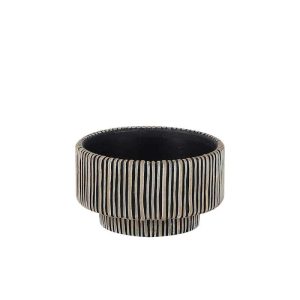 Κασπώ γραμμωτό με βάση (σειρά 3ων) μπέζ/μαύρο Υ10cm