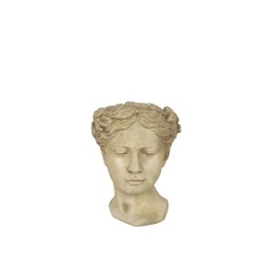 Κασπώ άγαλμα κεφάλι γυναίκας μπέζ Υ21cm