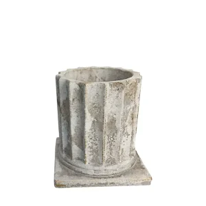 Κασπώ κίονας παλαιωμένος (σειρά 3ων) λευκό/χρυσό Υ15cm