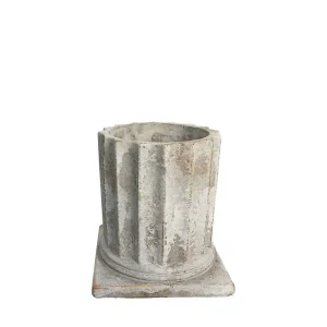 Κασπώ κίονας παλαιωμένος (σειρά 3ων) λευκό/χρυσό Υ13cm