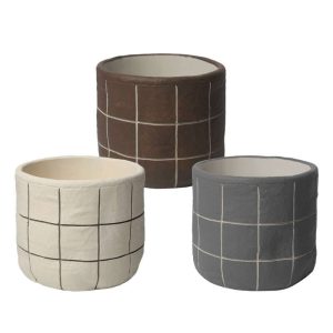 Κασπώ καρώ εκρού/καφέ/γκρί Υ12cm (συσκευασία 3ων χρωμάτων)