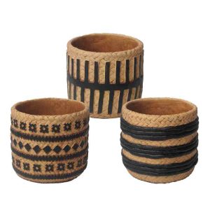 Κασπώ με γεωμετρικά μοτίβα καφέ Υ13cm (συσκευασία 3ων σχεδίων)