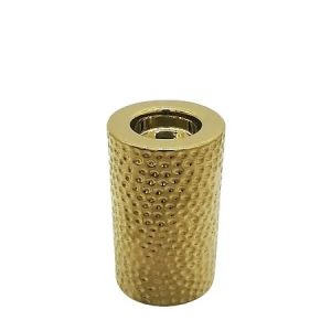 Κηροπήγιο κεραμικό χρυσό σφυρήλατο 15cm