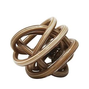 Διακοσμητικό χειροποίητος κόμπος καφέ 15cm