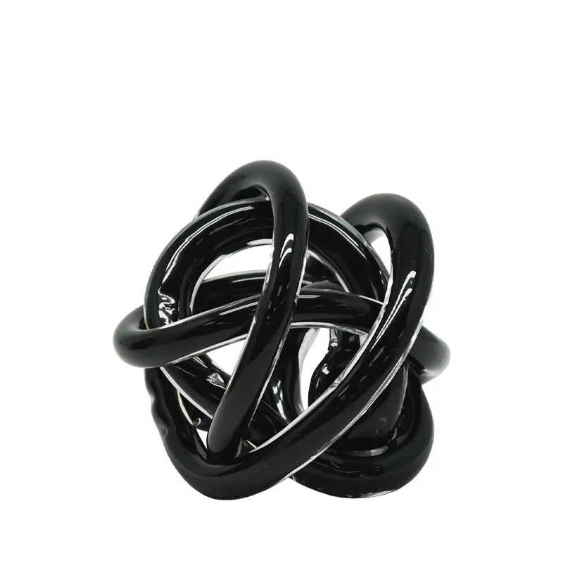 Διακοσμητικό χειροποίητος κόμπος μαύρος 12cm