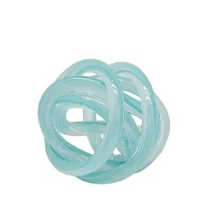 Διακοσμητικό χειροποίητος κόμπος τυρκουάζ 12cm