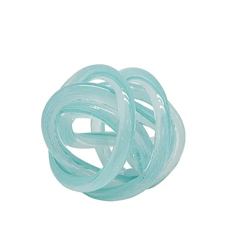 Διακοσμητικό χειροποίητος κόμπος τυρκουάζ 12cm