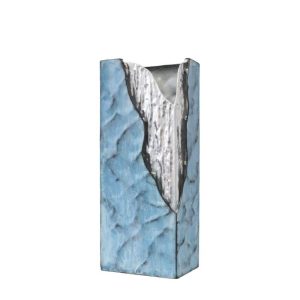 Βάζο μεταλλικό γαλάζιο Υ39cm